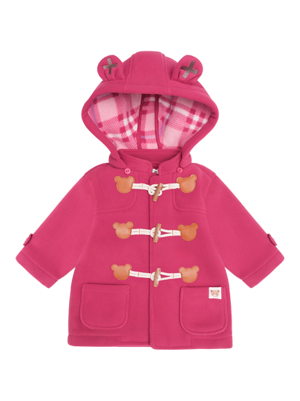 Hux Baby Kids' Apres Ski Hooded Pea Coat, Cherry