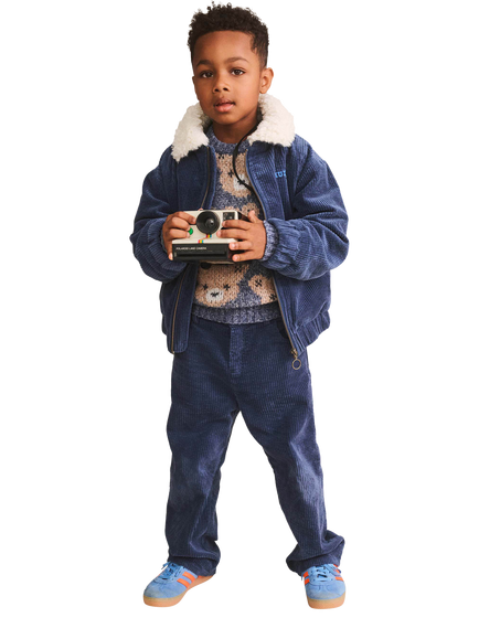 Hux Baby Kids' Corduroy Jacket, Ink - view 2, Ink