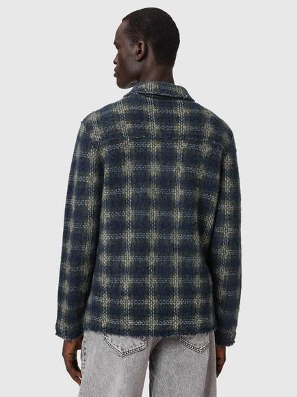 AllSaints Menard Cardigan, Blue Mid - view 2, Blue Mid