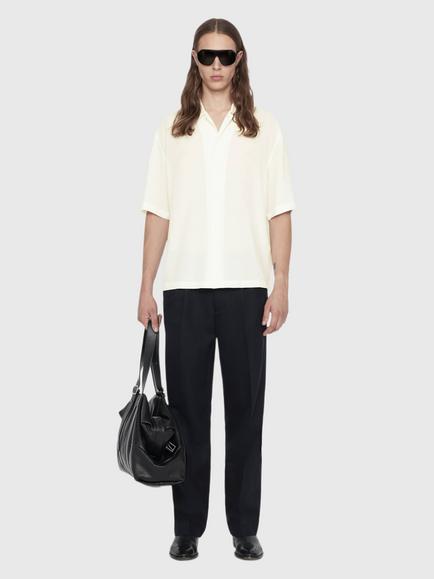 AllSaints Archer Short Sleeve Shirt containing LENZING™ ECOVERO™ Viscose - view 2, White