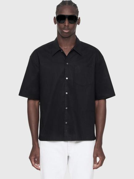 AllSaints Maddox Cotton Loose Fit Shirt, Black, Black