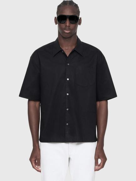 AllSaints Maddox Cotton Loose Fit Shirt, Black - view 2, Black
