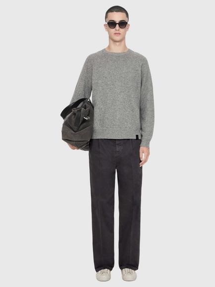 AllSaints Aston Stretch Cotton Chino Trousers, Anthracite Black - view 2, Anthracite Black