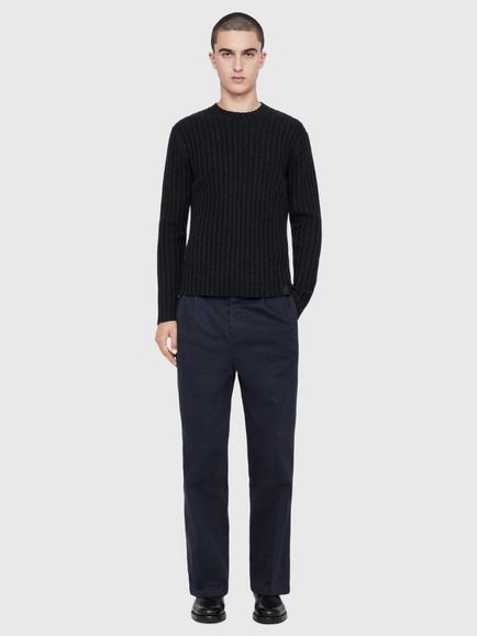 AllSaints Aston Stretch Cotton Chino Trousers - view 2, Blue
