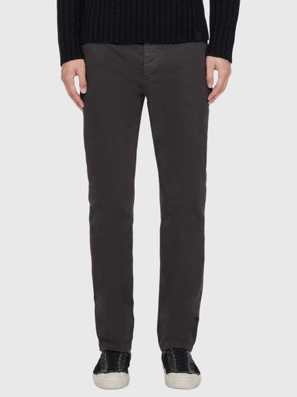 AllSaints Tower Stretch Cotton Chino Trousers, Anthracite Black, Anthracite Black