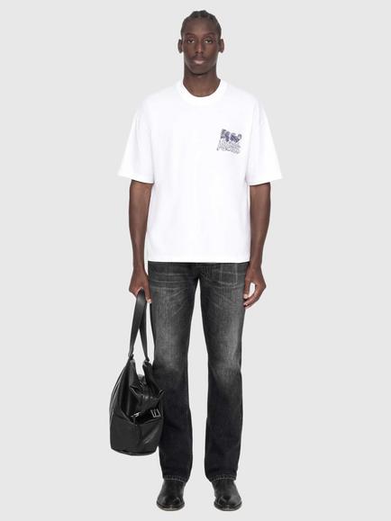 AllSaints Battles Cotton Graphic Crew Neck T-Shirt, Optic White - view 2, Optic White