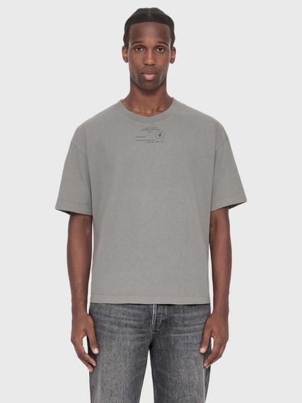 AllSaints Raphy Cotton Crew Neck T-Shirt, Grey Graphite, Grey Graphite