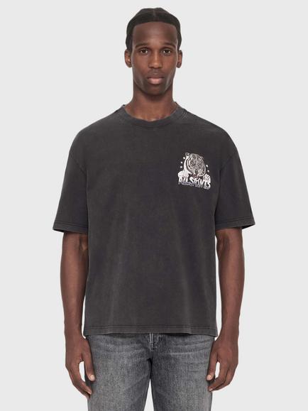 AllSaints Tigress Cotton Crew Neck T-Shirt, Nearly Black, Nearly Black