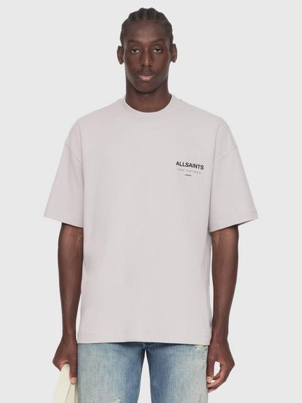 AllSaints Underground Cotton Crew Neck T-Shirt, Blue Sky, Blue Sky