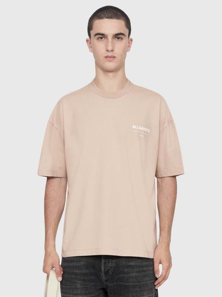 AllSaints Underground Cotton Crew Neck T-Shirt, Pink, Pink