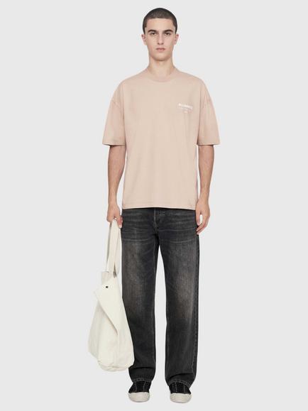 AllSaints Underground Cotton Crew Neck T-Shirt, Pink - view 2, Pink