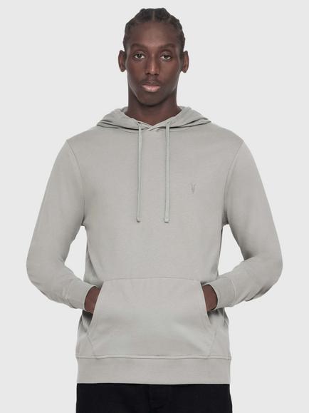 AllSaints Brace Cotton Hoodie, Grey, Grey
