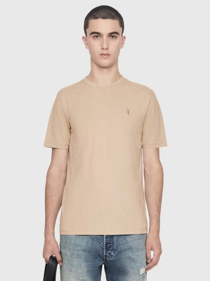AllSaints Brace Cotton Slim Fit Crew Neck T-Shirt, Toasted Pink, Toasted Pink