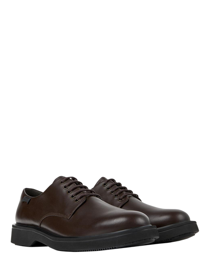 Camper Norman Leather Lace Up Oxford Shoes - view 2, Brown