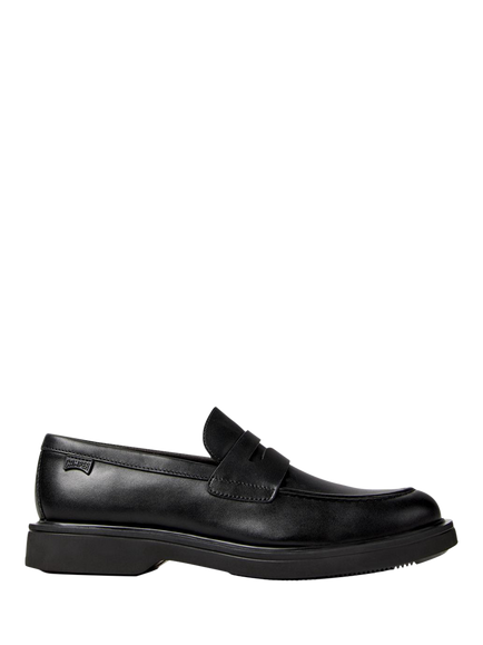 Camper Norman Leather Moccasins, Black