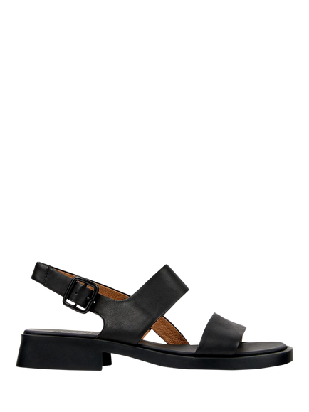 Camper Dana Leather Strappy Sandals, Black