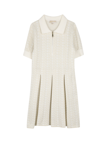Michael Kors Kids' Pleated Dress, Cream, Cream