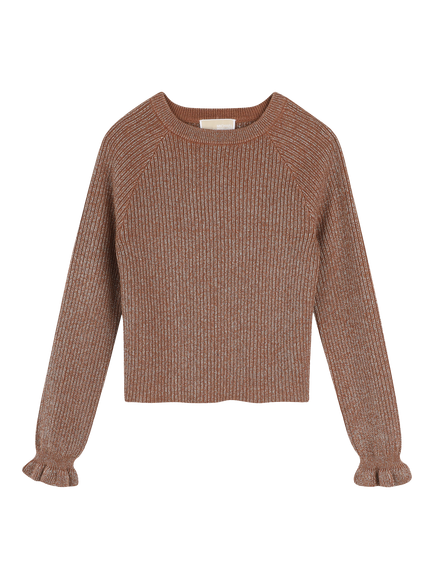 Michael Kors Kids' Long Sleeve Metallic Knit Jumper, Chip, Chip
