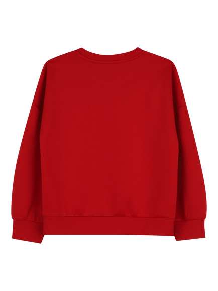 Michael Kors Kids' Metallic Star Logo Sweatshirt, Dark Red - view 2, Dark Red