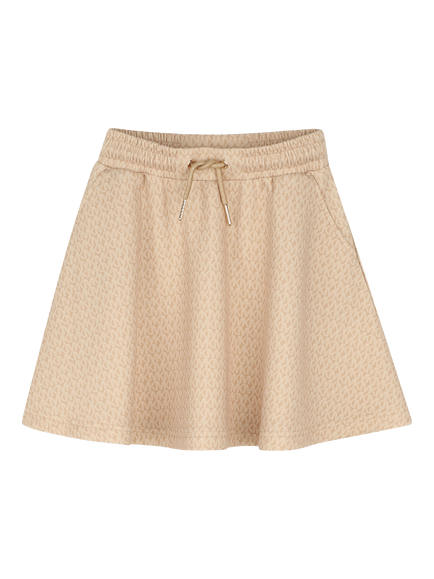 Michael Kors Kids' Monogram Drawstring Skirt, Light Choc Brown, Light Choc Brown