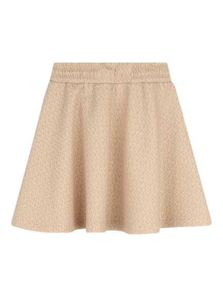 Michael Kors Kids' Monogram Drawstring Skirt, Light Choc Brown - view 2, Light Choc Brown