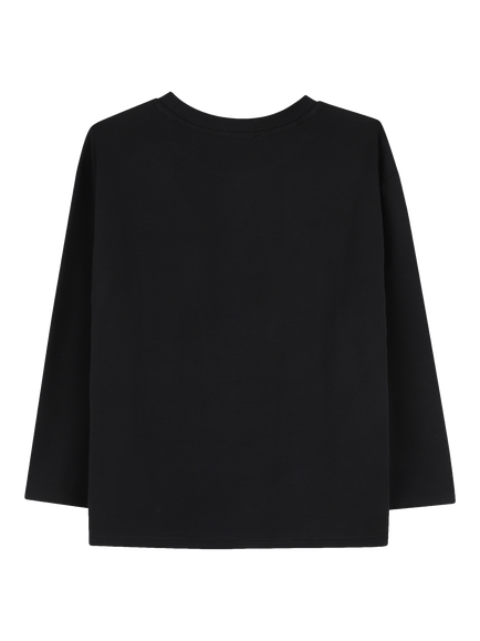 Michael Kors Kids' Long Sleeve Printed Top, Black - view 2, Black