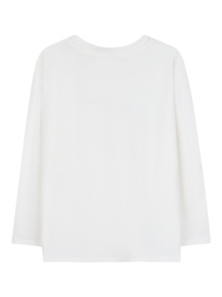 Michael Kors Kids' Long Sleeve Printed Top, Offwhite - view 2, Offwhite