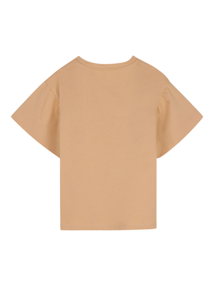Michael Kors Kids' Cotton Short Sleeve Logo T-Shirt, Light Choc Brown - view 2, Light Choc Brown
