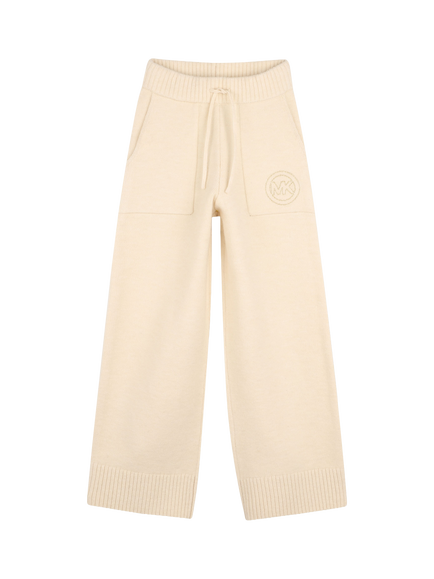 Michael Kors Kids' Knitted Drawstring Trousers, Stone, Stone
