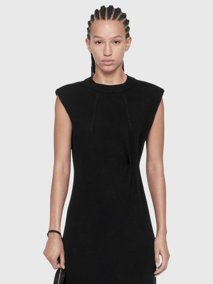 AllSaints Kayla Merino Wool Sleeveless Dress, Black, Black