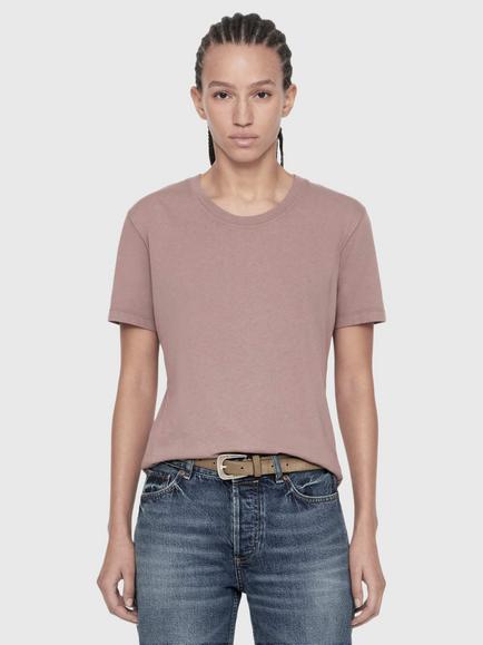 AllSaints Hela Crew Neck T-Shirt, Mauve Pink, Mauve Pink