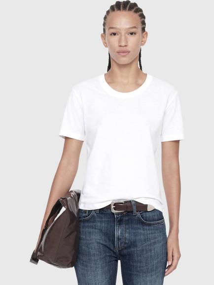 AllSaints Hela Crew Neck T-Shirt, Optic White, Optic White