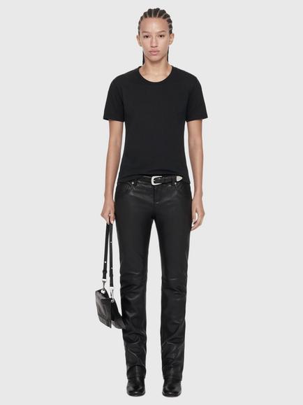 AllSaints Hela Crew Neck T-Shirt, Washed Black - view 2, Washed Black