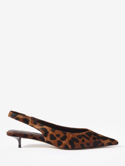 Mint Velvet Skye Slingback Court Shoes, Brown