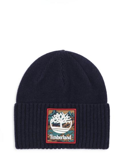 Timberland Kids' Pull On Cuffed Beanie Hat, Navy, Navy