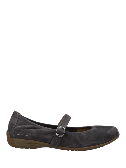 Josef Seibel Fenja 37 Leather Mary Janes, Grey Mid - view 2, Grey Mid