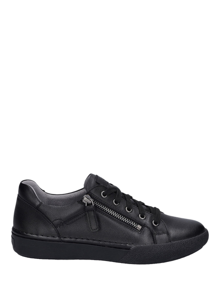 Josef Seibel Claire 13 Leather Low Top Trainers, Black, Black