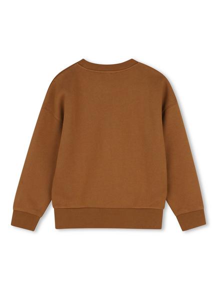 Timberland Kids' Logo Crew Neck Sweatshirt - view 2, Chocolate Brown