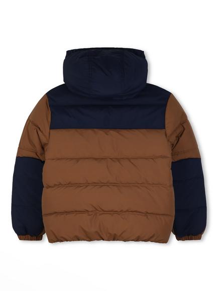 Timberland Kids' Colour Block Puffer Jacket, Chocolate Brown - view 2, Chocolate Brown