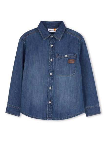 Timberland Kids' Denim Shirt, Double Stone Blue, Double Stone Blue