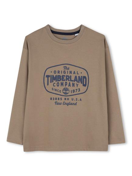 Timberland Kids' Long Sleeve Top, Khaki, Khaki