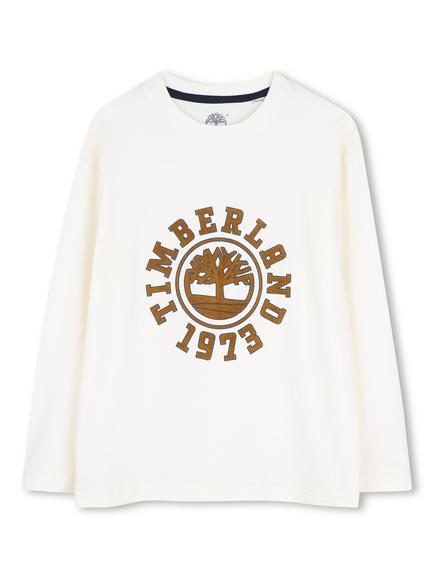 Timberland Kids' Long Sleeve Top, Ivory, Ivory