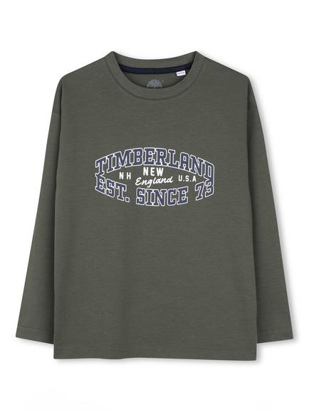 Timberland Kids' Long Sleeve Top, Sea Green, Sea Green