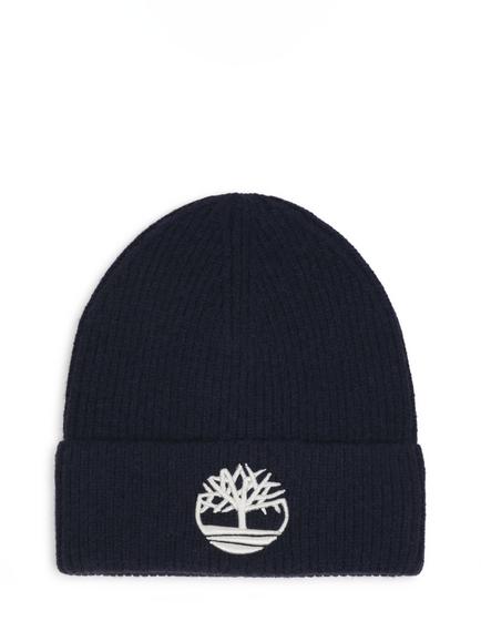 Timberland Kids'  Pull On Rib Knit Beanie Hat, Navy, Navy