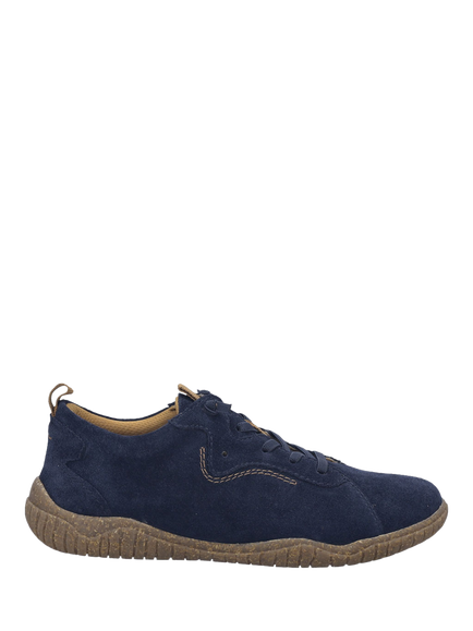 Josef Seibel Wynona 01 Leather Lace Up Trainers, Blue Indigo, Blue Indigo