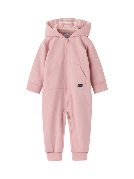 Polarn O. Pyret Baby Stretch Cotton Sweatshirt Onesie, Pink, Pink