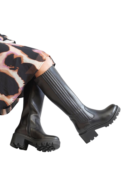 Josef Seibel Josephine 05 Leather Knee High Boots, Black - view 2, Black