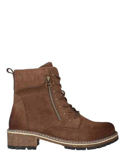 Josef Seibel Waylynn 02 Leather Block Heel Waterproof Boots, Brown - view 2, Brown