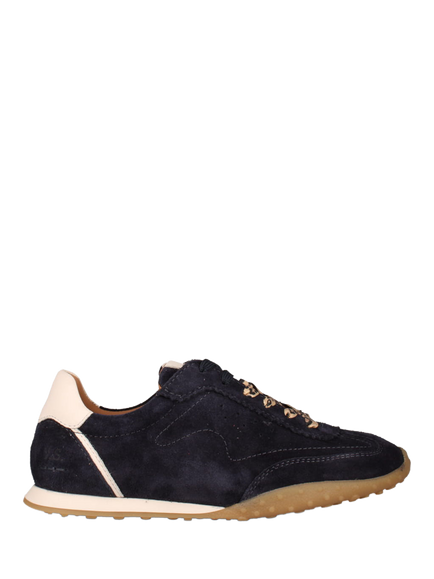 Josef Seibel Aileen 01 Nubuck Lace Up Trainers, Blue Dark - view 2, Blue Dark