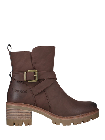 Josef Seibel Westland Geri 05 Block Heel Ankle Boots, Dark Brown, Dark Brown